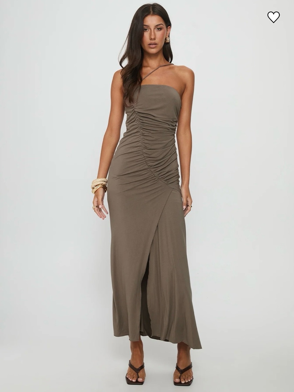 Princess Polly One-Shoulder Ruched Maxi Dress